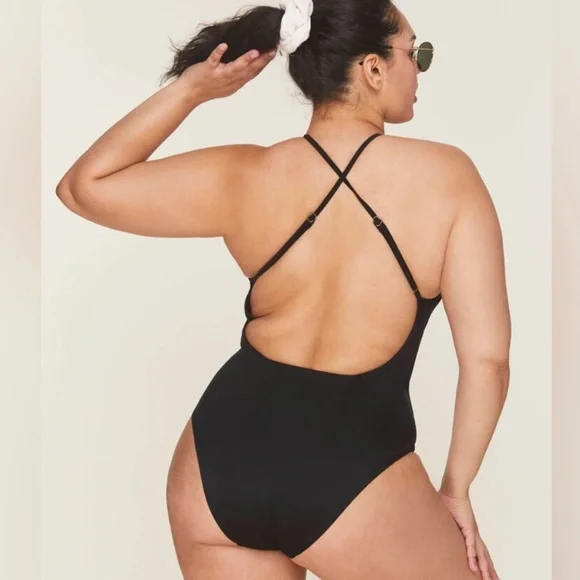 NWT Andie Swim The Asbury One Piece In Black L - Picture 2 of 6